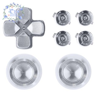  Ps4 Controller Aluminum Replacement Abxy Buttons Thumbsticks Chrome D-Pad For Sony Playstation 4
