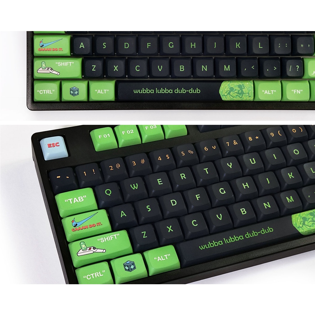 Hộp Quà Tặng Bàn Phím Cơ rick and morty XDA profile Năm Mặt PBT Tùy Chỉnh