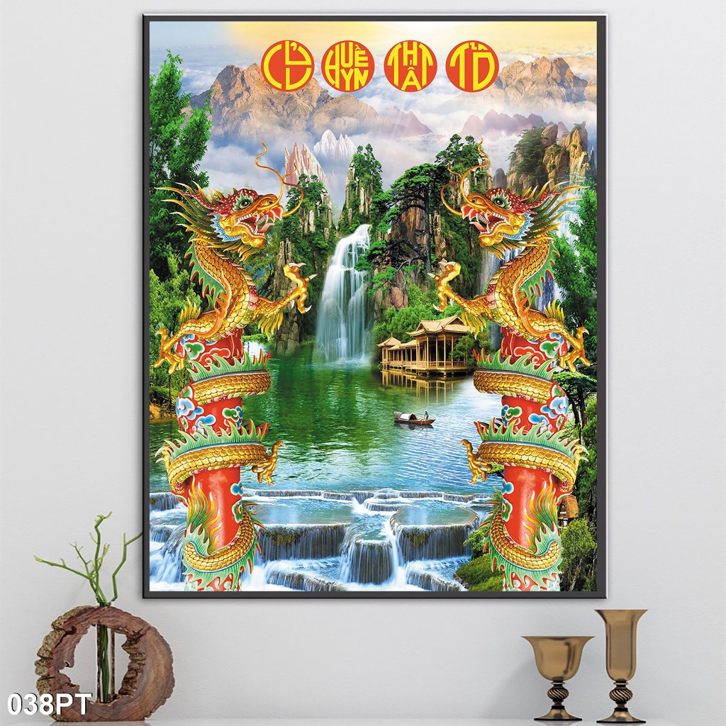 Tranh Cửu Huyền Thất Tổ In Theo Kích Thước Yêu Cầu Có Keo Dán