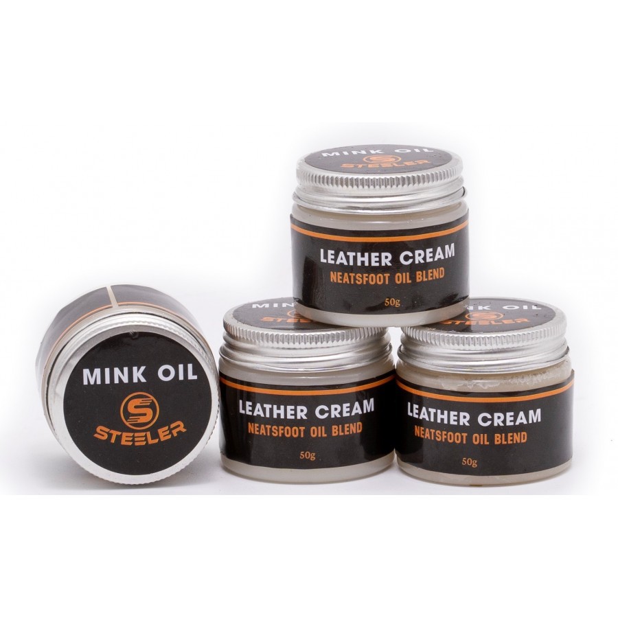 Si dưỡng da bò sáp chuyên dụng, thành phần mỡ chồn Mink Oil Steeler, dưỡng da giày cấp ẩm bảo vệ giày.