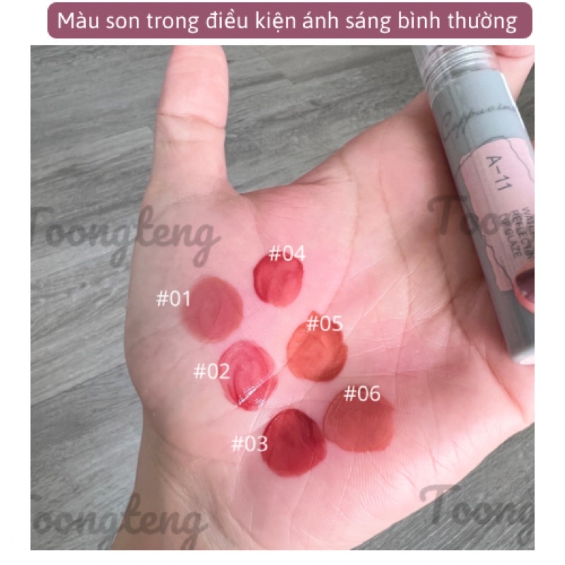 Son bóng lì thủy tinh tráng gương Cappuvini lâu trôi mềm môi không cần makeup phù hợp với học sinh