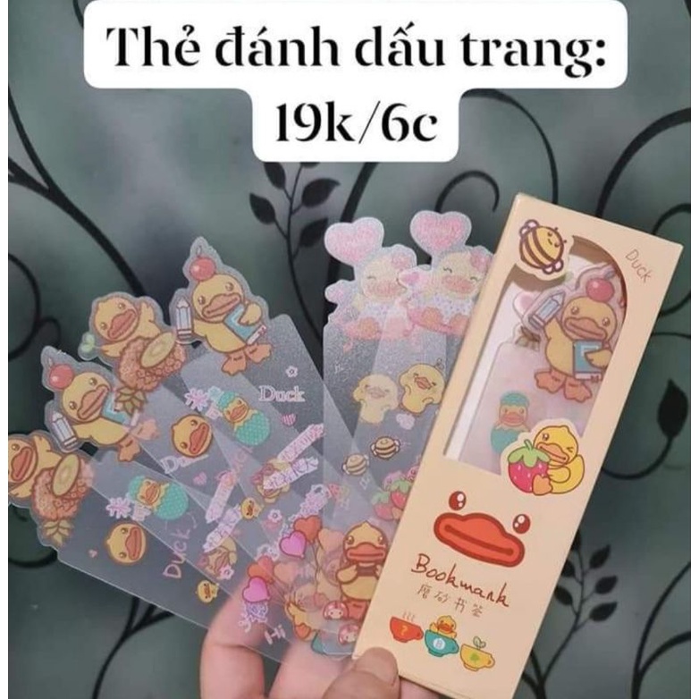 HỘP 6 THẺ ĐÁNH DẤU TRANG SÁCH TRONG SUỐT DÀI 14CM - BOOK MARK (Giao mẫu ngẫu nhiên)