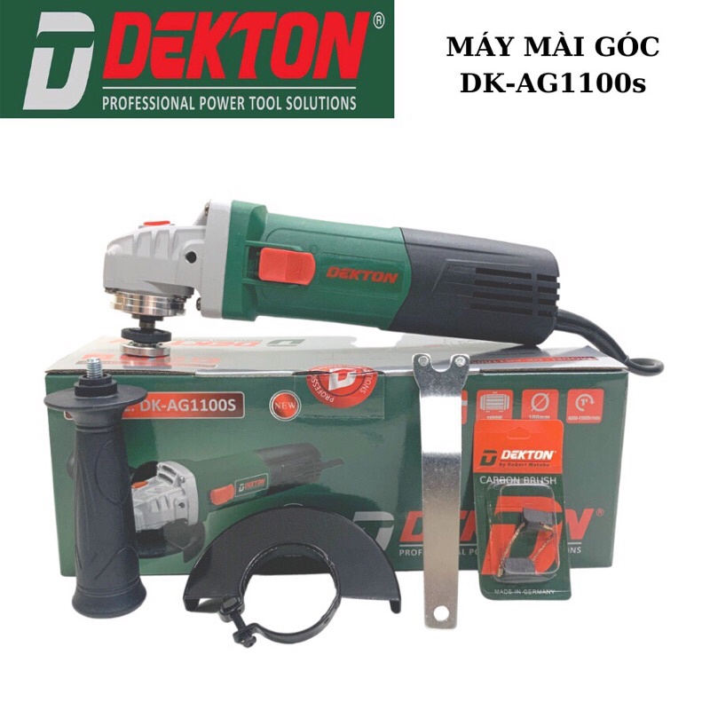 MÁY MÀI CẮT 100MM DEKTON DK-AG1100 CÓ CHỈNH TỐC ĐỘ SIÊU MẠNH CHÍNH HÃNG 1100W THẾ HỆ MỚI 2022 NEW 100%