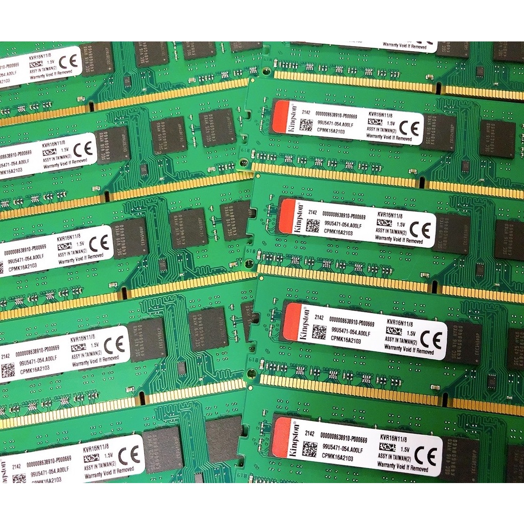 Ram PC Kingston DDR3 8GB 1600MHz (KVR16N11/8) - Chính hãng bảo hành 36 tháng