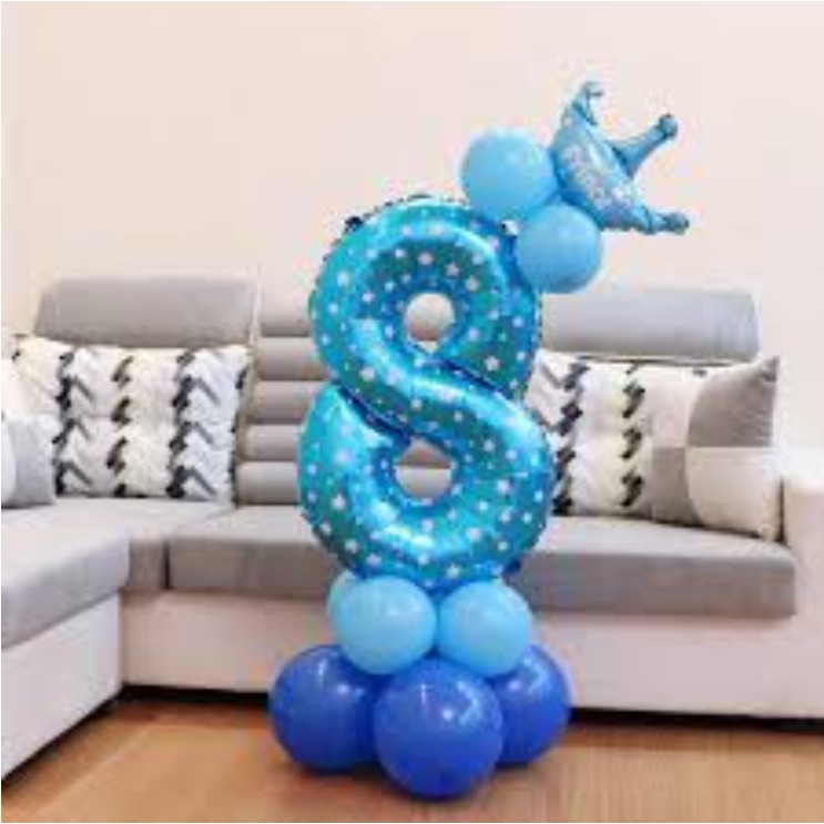 Bong Bóng Hình Chữ Số To 70cm Lá Nhôm 0-9, Bong Bóng Số Tuổi Trang Trí Tiệc Sinh Nhật Happy Birthday