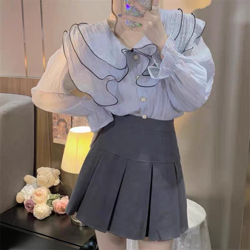 Chân Váy Xếp Ly Bản To Lưng Cao Phong Cách Hàn Quốc, Chân Váy Chữ A | BigBuy360 - bigbuy360.vn