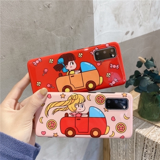 Ốp điện thoại mềm hình chibi maruko lái xe dễ thương cho samsung galaxy note20 ultra note10+ note 8 9 s10 s20+ s20ultra