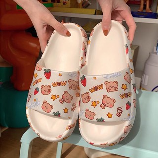 [ ODER TAOBAO ] Dép quai ngang cao su hoạ tiết dễ thương