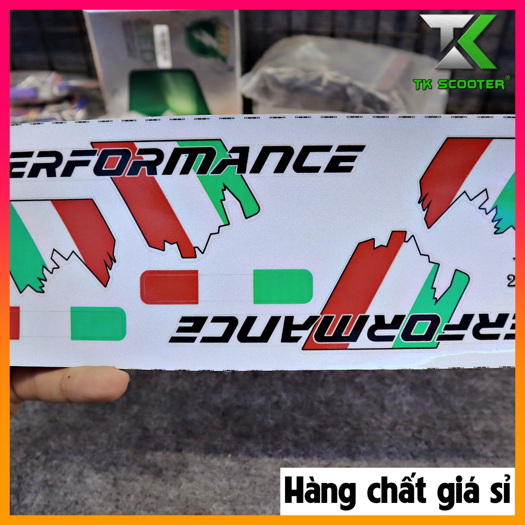 Bộ 2 Tem Performance Cờ AMG/ITALY/ĐỨC decal PVC 3M phản quang, Siêu Nét, Chống Thấm Nước, Màu Bền dán XE HƠI, XE MÁY.