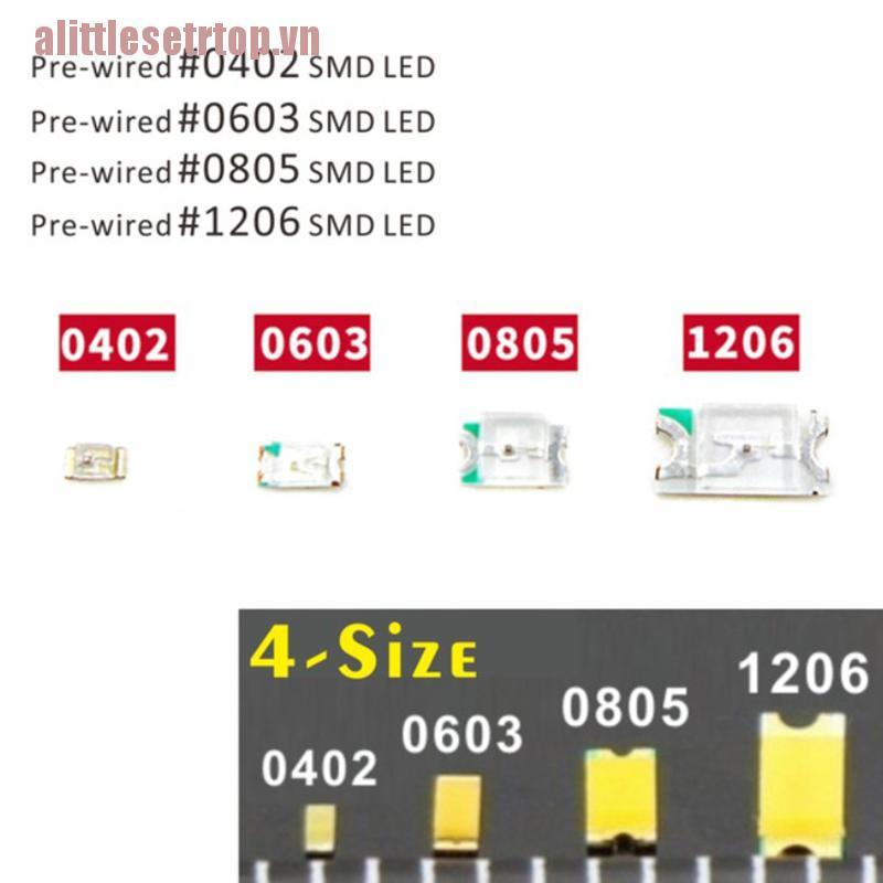 Set 20 điốt đèn led SMD 0402 # 0603 # 0805 # 1206 #