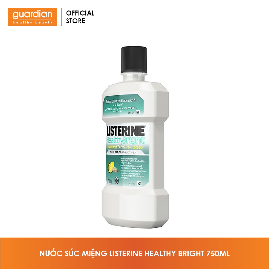 Nước súc miệng làm trắng răng Listerine Healthy Bright 750ML