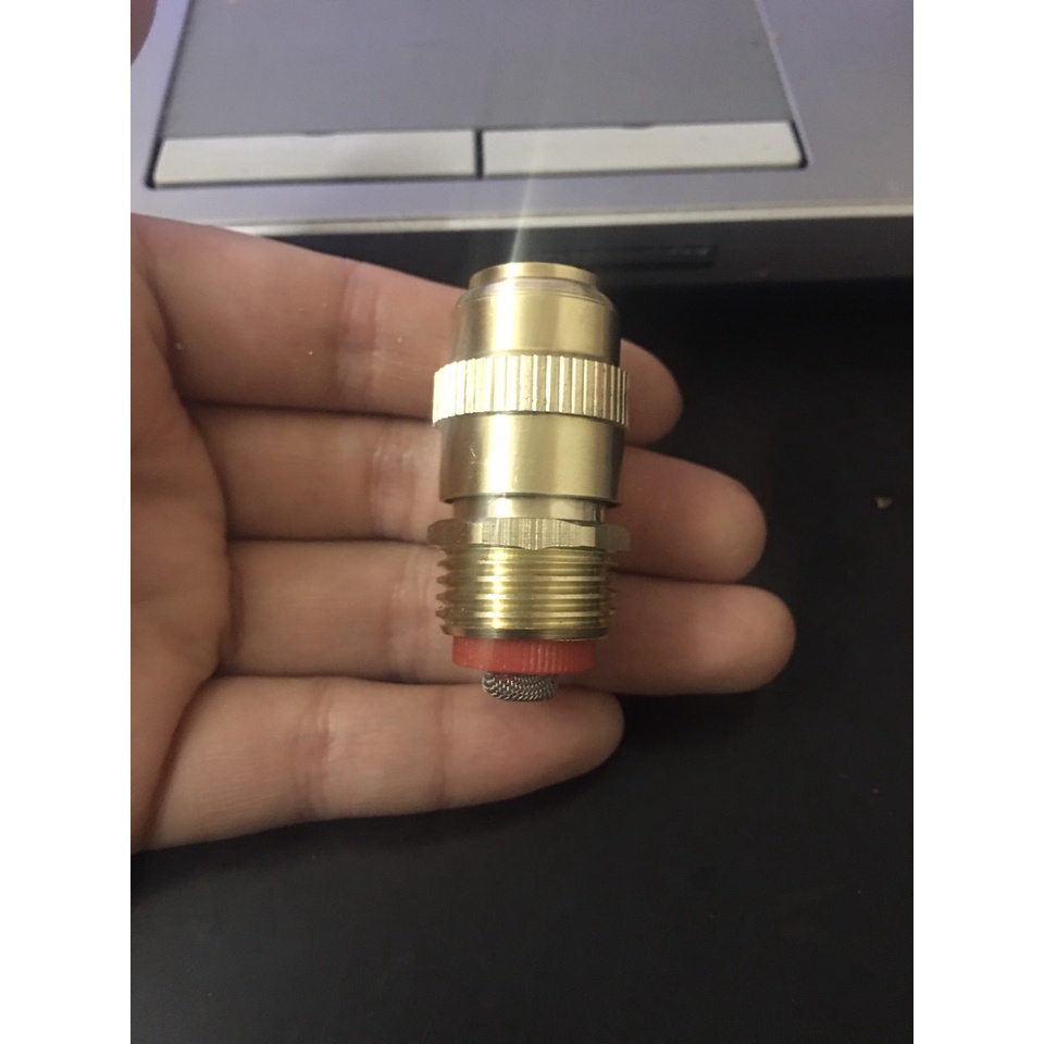 Béc tưới đồng 2 trong 1 chân ren 21mm có kèm lọc, Béc đồng tưới 2 trong 1 chân ren 21mm có kèm T, cút, nối