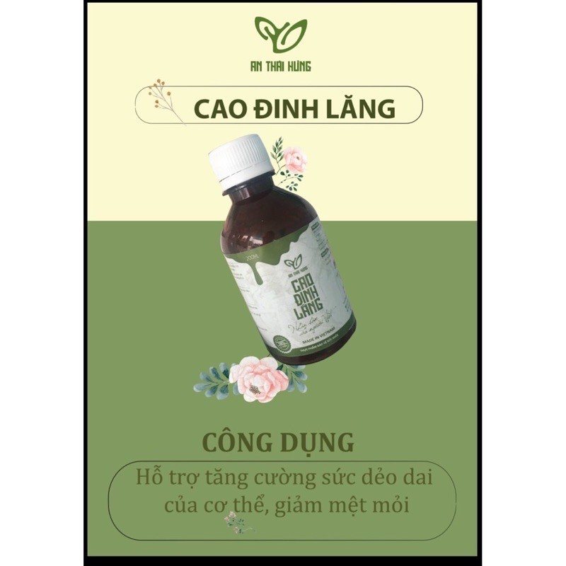 CAO ĐINH LĂNG  Tăng cường sức dẻo dai của cơ thể, giảm mệt mỏi  Nhân sâm của người Việt .