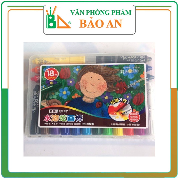 Sáp màu 3in1 18 màu 6805-18 - Silky Crayon