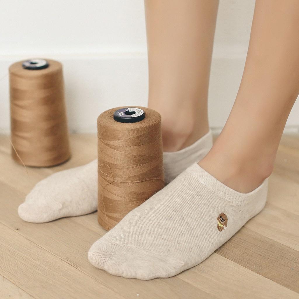 Hộp 7 đôi tất xuồng nữ ngắn cổ, gót silicon chống tuột Caramella