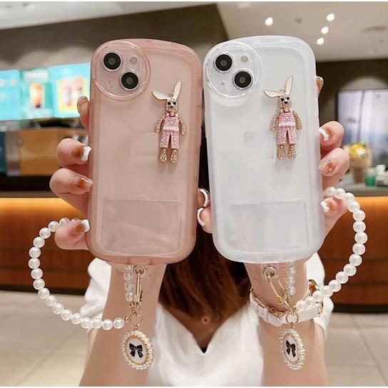 Ốp Điện Thoại Mềm Trong Suốt In Hình Thỏ Cho Iphone 13 pro max 12 pro max 11 pro max xs max xr x