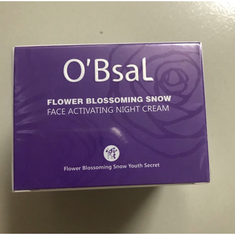 [Date: 2026] Kem dưỡng ban đêm O’Bsal Flower Blossoming Snow Face Activating Cream 20ml ( OBsal )
