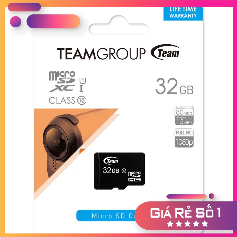 Thẻ nhớ 32GB Team Group Chính Hãng- Bảo hành 5 năm