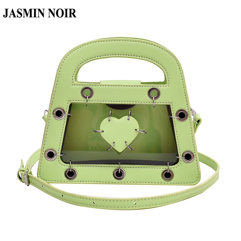Túi đeo chéo JASMIN NOIR da PU phối đinh tán thời trang dành cho nữ