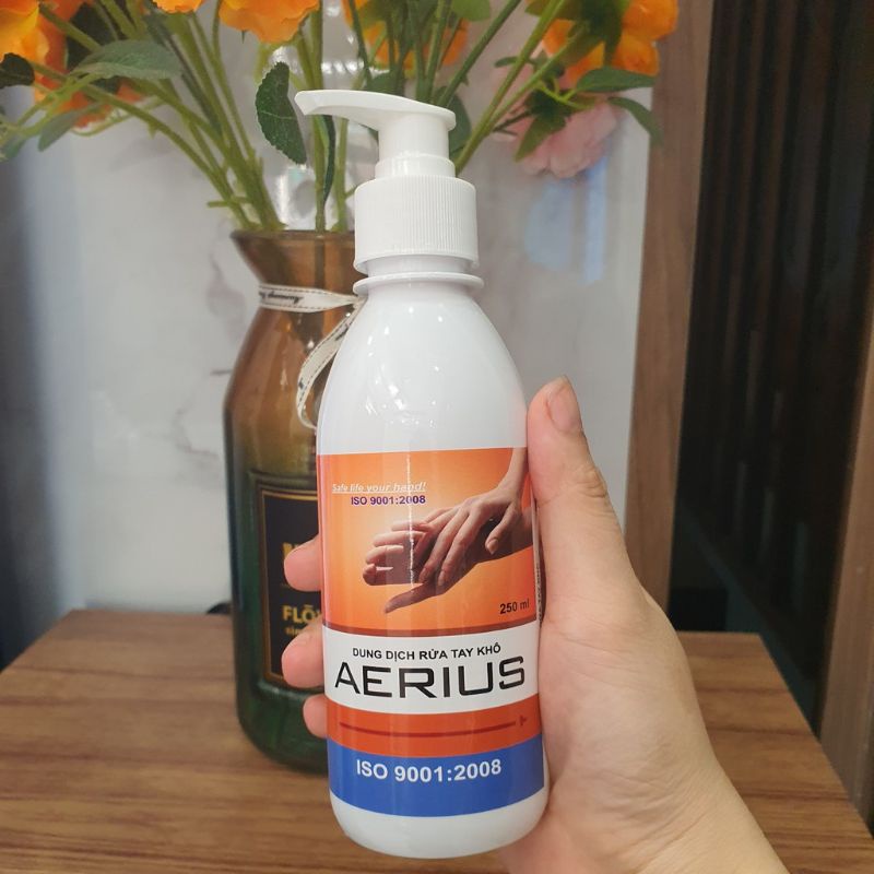 (500ml) NƯỚC SÁT KHUẨN TAY RỬA TAY KHÔ AERIUS