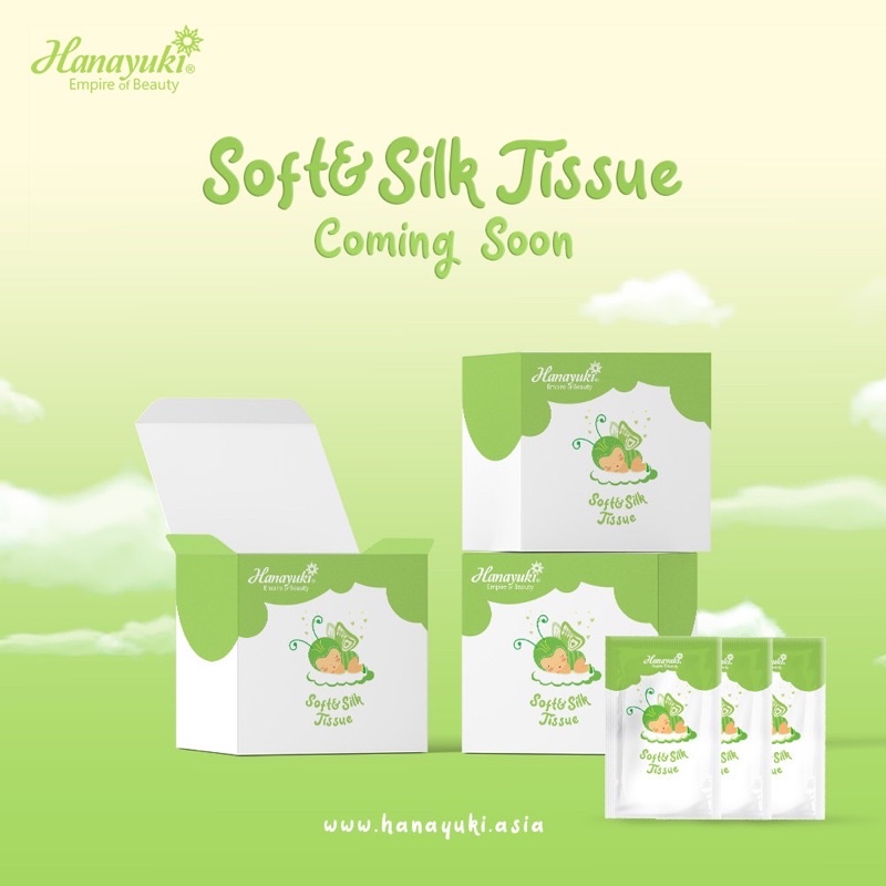 (Chính hãng-Date 2026) Khăn Giấy Ướt Phụ Khoa Hanayuki 1 hộp 20 miếng - Soft & Silk Tissue