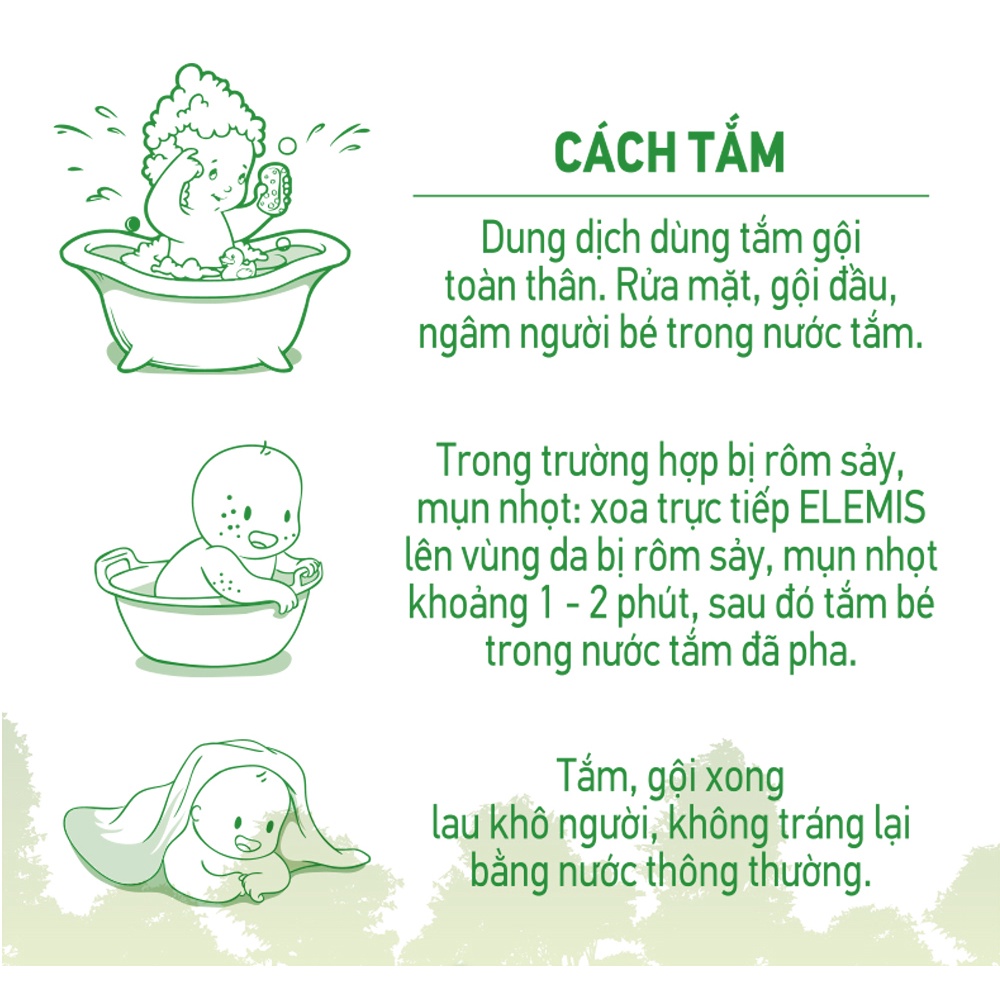 Nước tắm gội thảo dược baby Elemis