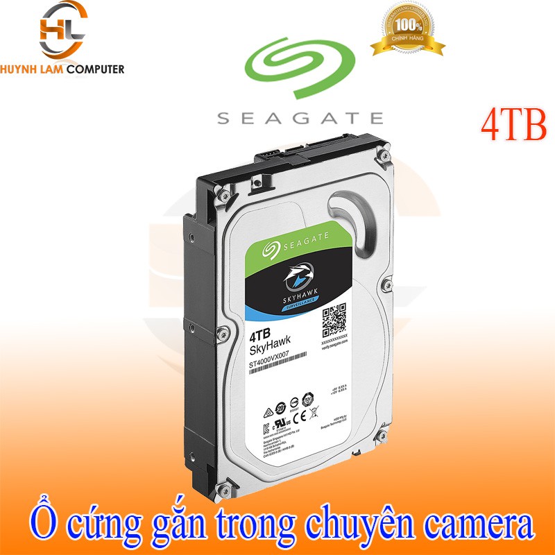 [Mã ELMS05 giảm 5% đơn 300k]Ổ cứng gắn trong 4TB-Ổ cứng gắn trong 4TB Seagate Skyhawk camera