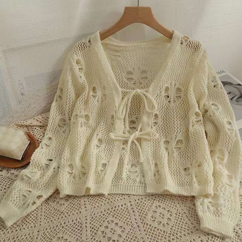 Áo Cardigan Dệt Kim Cổ Tròn Thời Trang Mùa Hè Mới