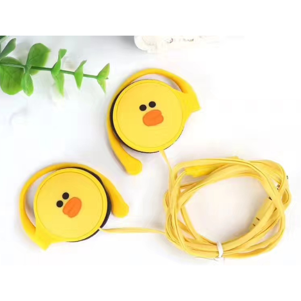 Tai Nghe Móc Vành Tai Di Động Có Dây In Hình Thỏ Hoạt Hình Dễ Thương Dành Cho Các Cặp Đôi