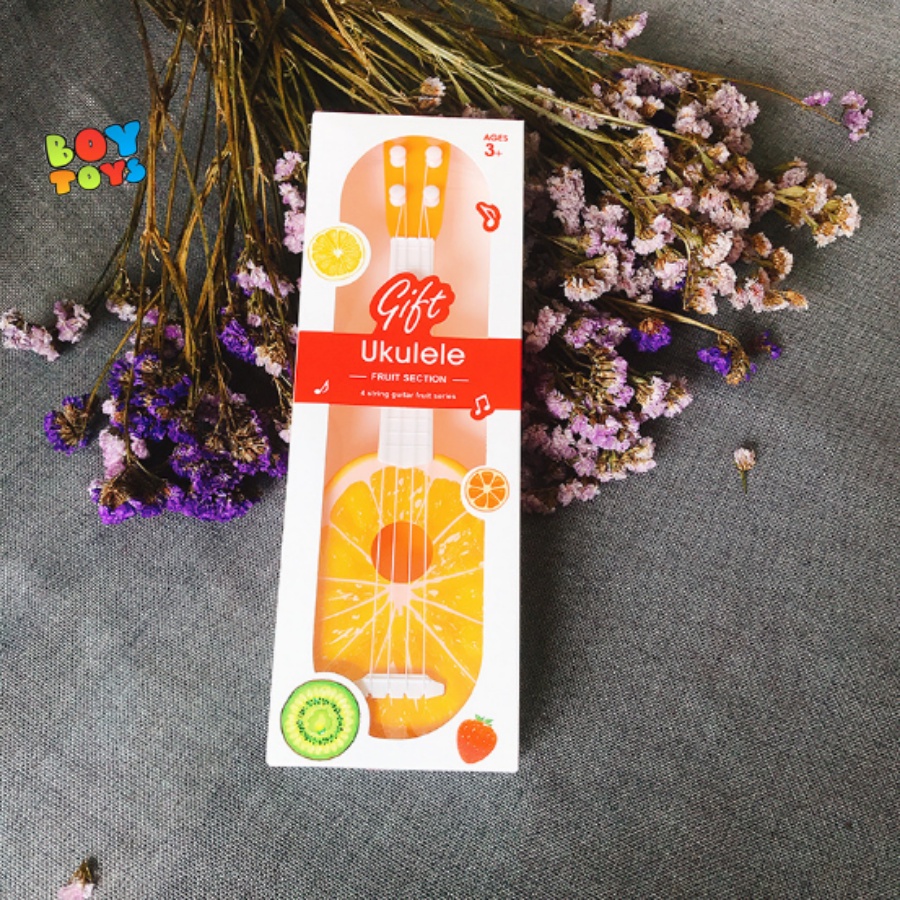 Đàn guitar hoa quả mini, đánh thức tài năng âm nhạc cho bé(hình cam)