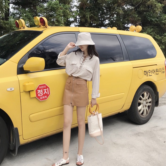 Chân váy da dáng ôm mini Emilyshop