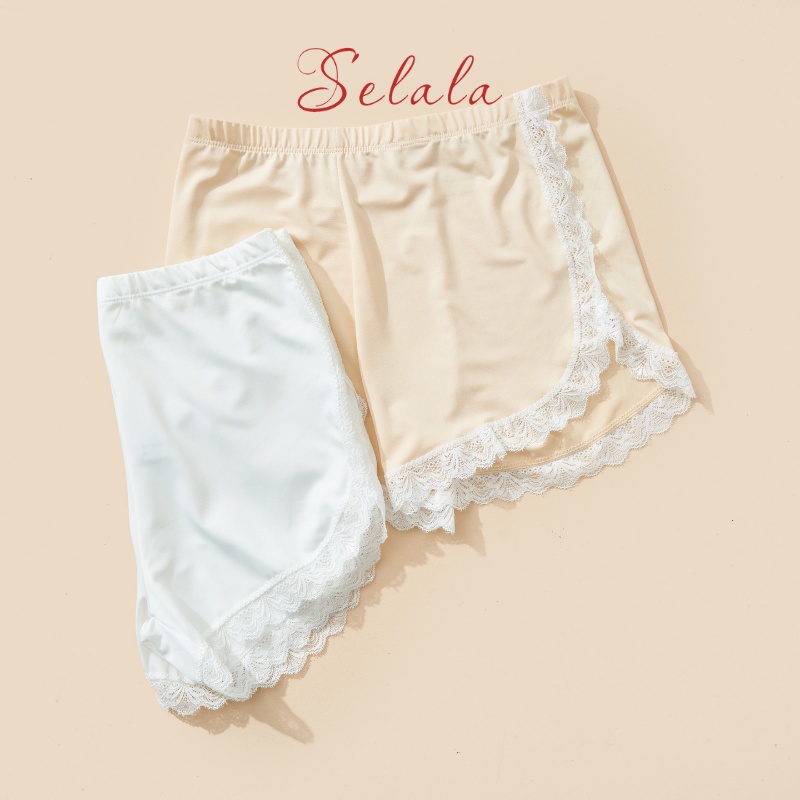 Quần Mặc Váy Selala Chất Su Thoáng Mát Phối Viền Ren QV04