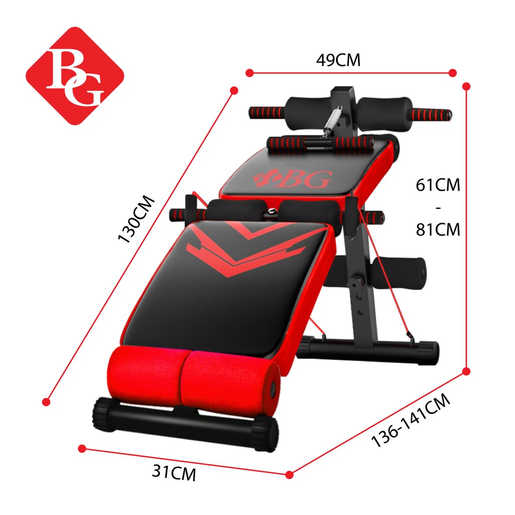 Ghế tập bụng đa chức năng BG-SIT UP BOARD Thiết bị tập thể dục tại nhà,có thể gấp gọn đa chức năng dùng tại nhà ghế băng