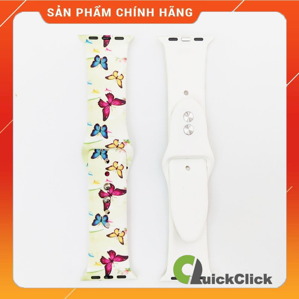 [MẪU 1-20]DÂY ĐEO APPLE WATCH SILICON THỜI TRANG CHO NỮ SIZE 38/40 MM HOA VĂN ĐẸP