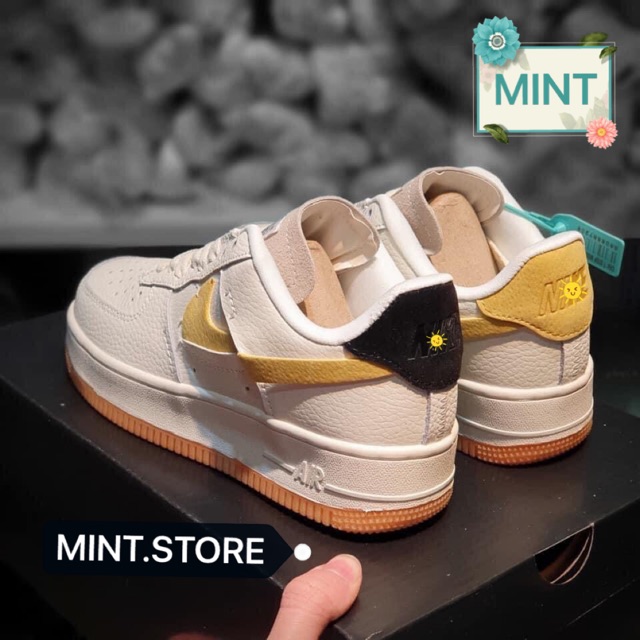(Video cận cảnh) Giày thể thao sneaker force gót đen vàng