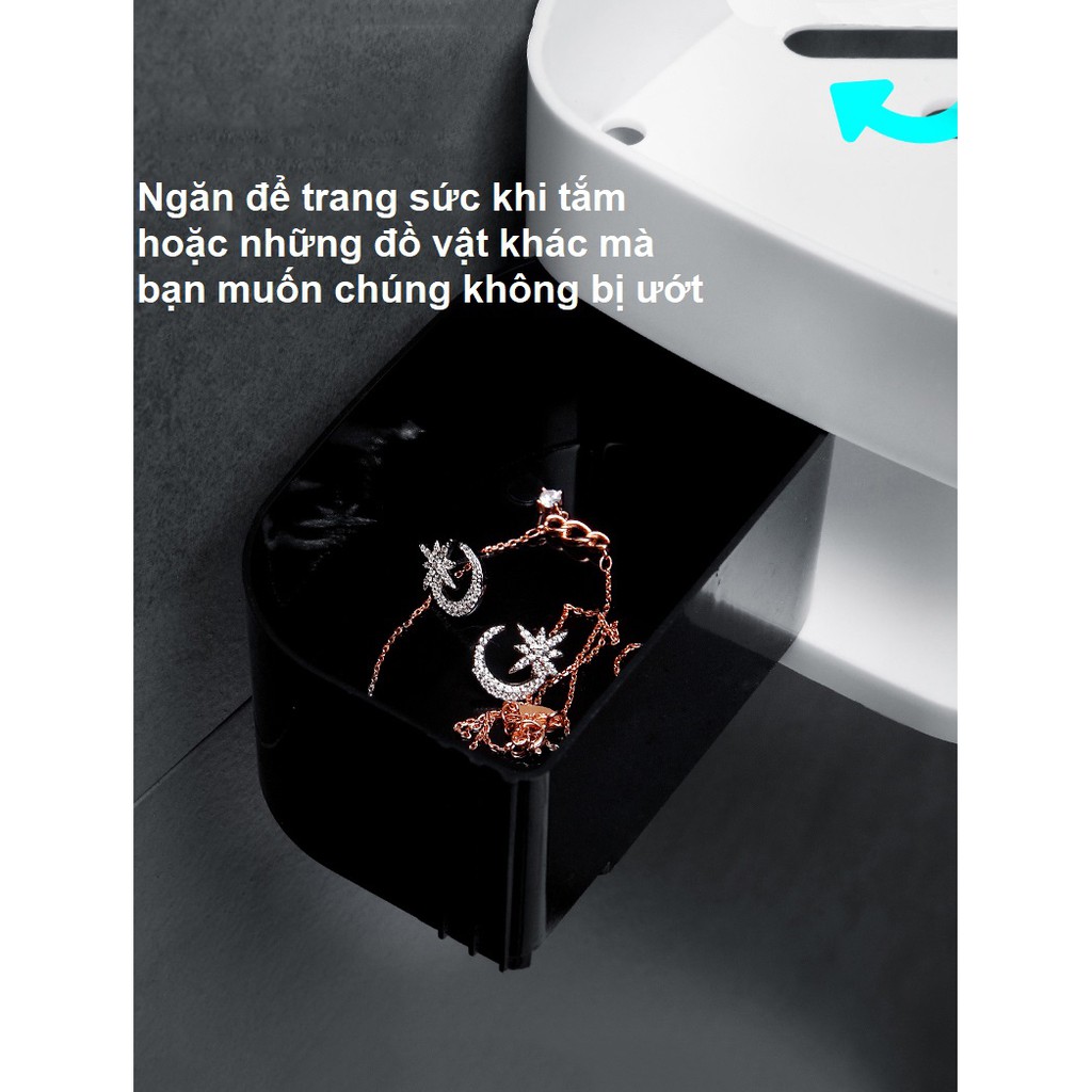 [Mã LIFEHLSALE2 giảm 10% đơn 0Đ] Kệ treo tường nhà tắm FUHO xoay 180° để đựng mỹ phẩm,kệ treo nhà bếp, làm bằng nhựa ABS