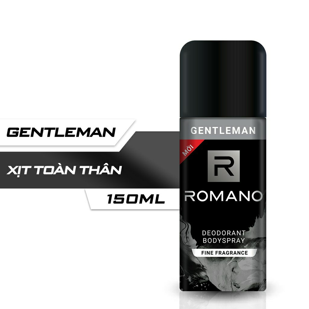 Xịt khử mùi toàn thân Romano Gentleman 150ml