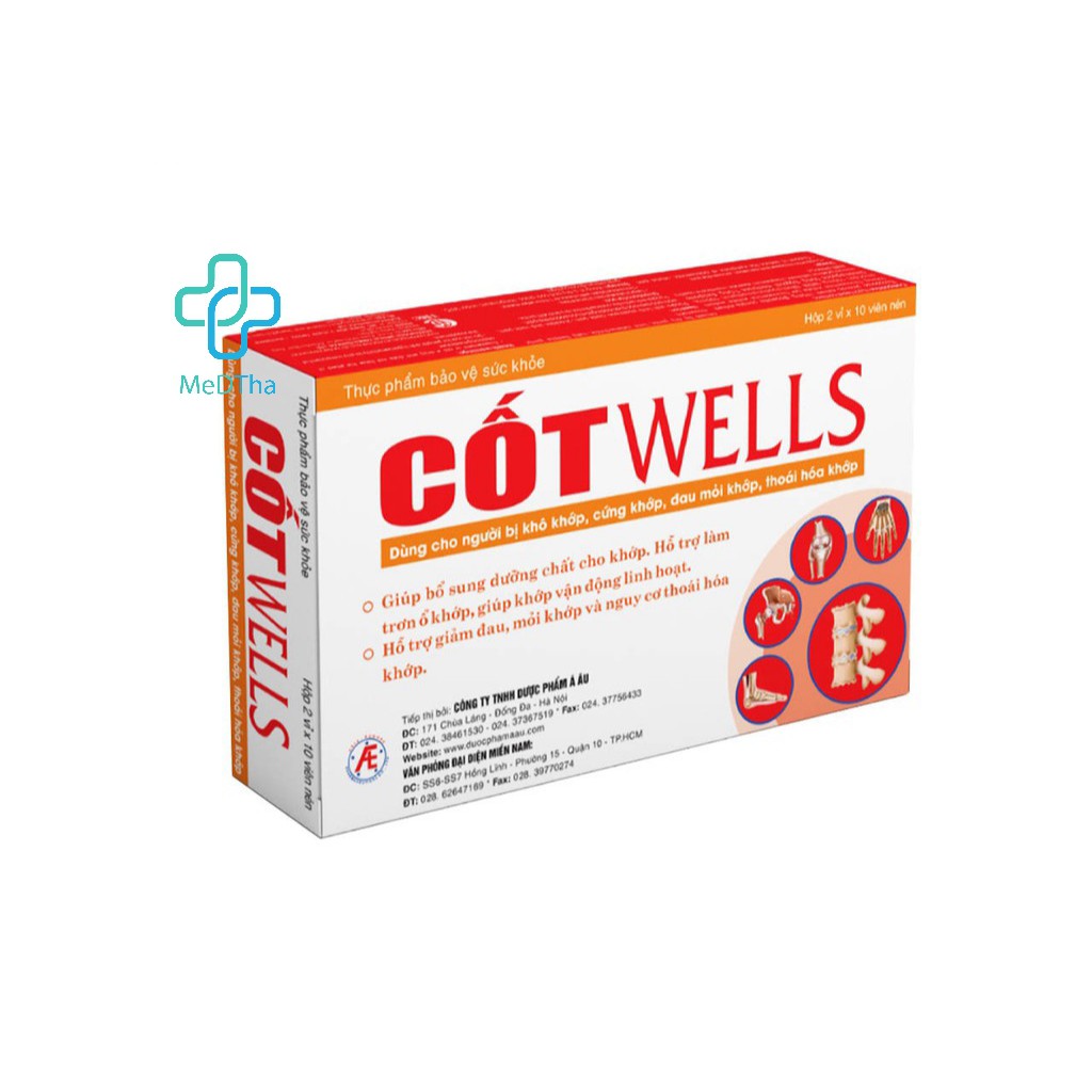 Viên Uống Bổ Xương Khớp CốtWells (Glucosamin) - Hỗ trợ Giảm Đau Khớp, Thoái Hóa Khớp, Mỏi Khớp [Chính Hãng]