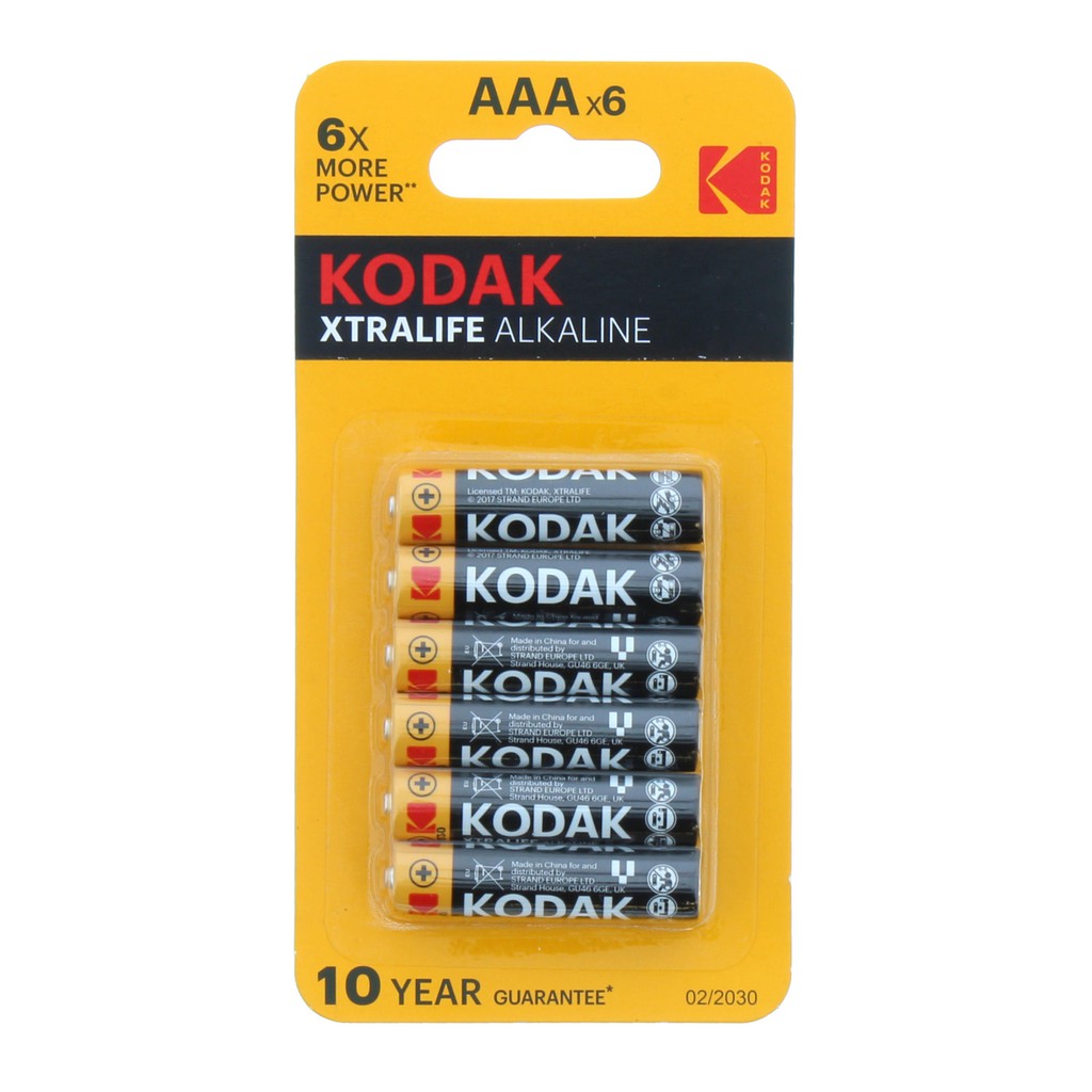 Bộ 6 Pin Tiểu Kodak Alkaline AAA điện thế 1.5V Uncle Bills IB0217 chính hãng siêu bền remote TV máy lạnh đồ chơi trẻ em