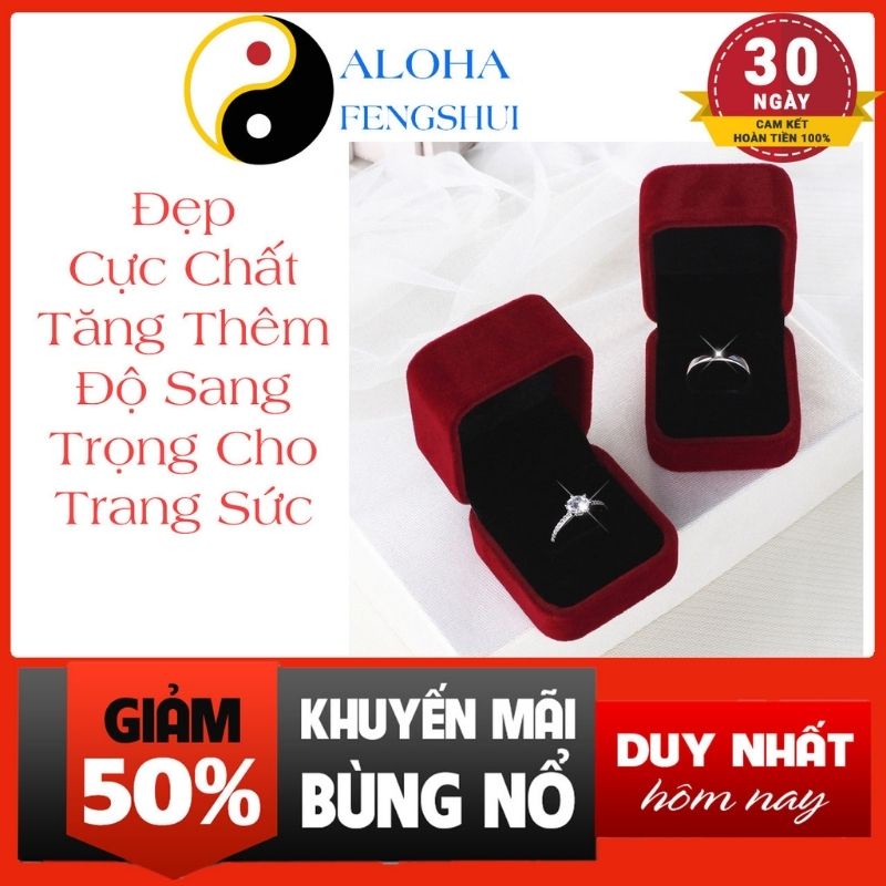 Combo 10 Hộp Nhung Đựng Nhẫn Cao Cấp