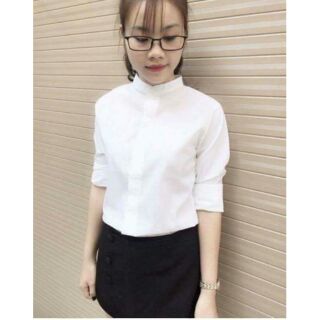 Sơ mi trắng cổ tàu