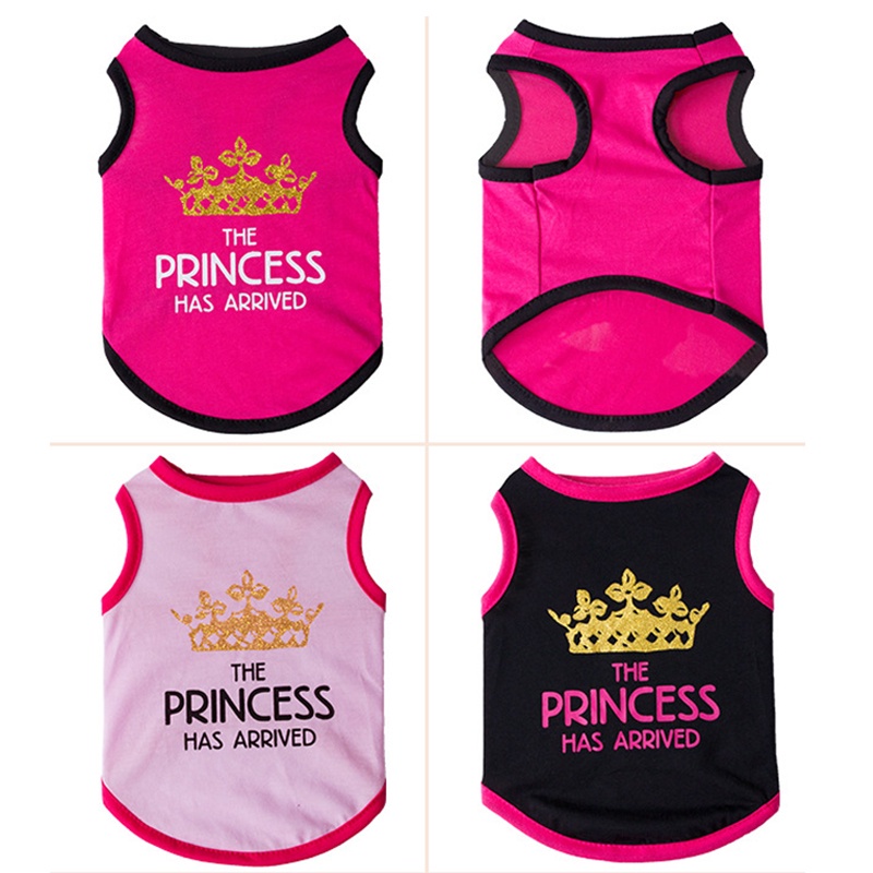 Áo Thun Cotton In Hình Vương Miện Cho Thú Cưng