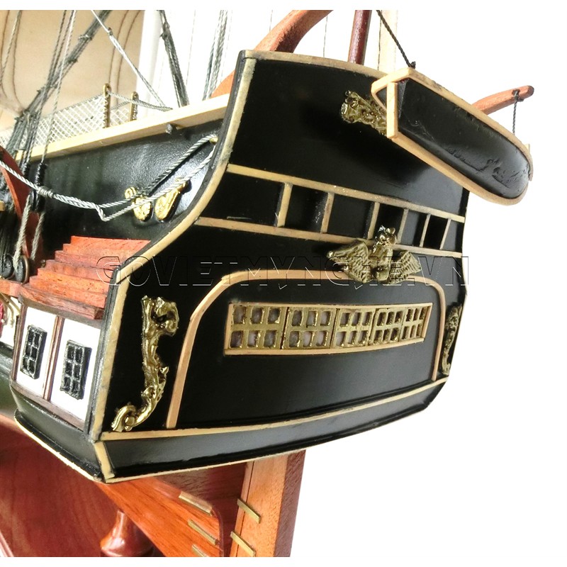 Mô Hình Thuyền Gỗ Chiến Cổ Uss Constitution (Thân 80cm - Gỗ Sơn)