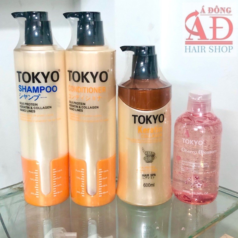 [+Tặng mũ trùm] COMBO GỘI XẢ Ủ TÓC KERATIN TOKYO - PHỤC HỒI TÓC HƯ TỔN CHÍNH HÃNG
