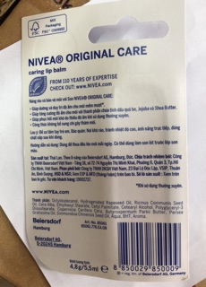 SON DƯỠNG MÔI NIVEA KHÔNG MÀU 4.8g