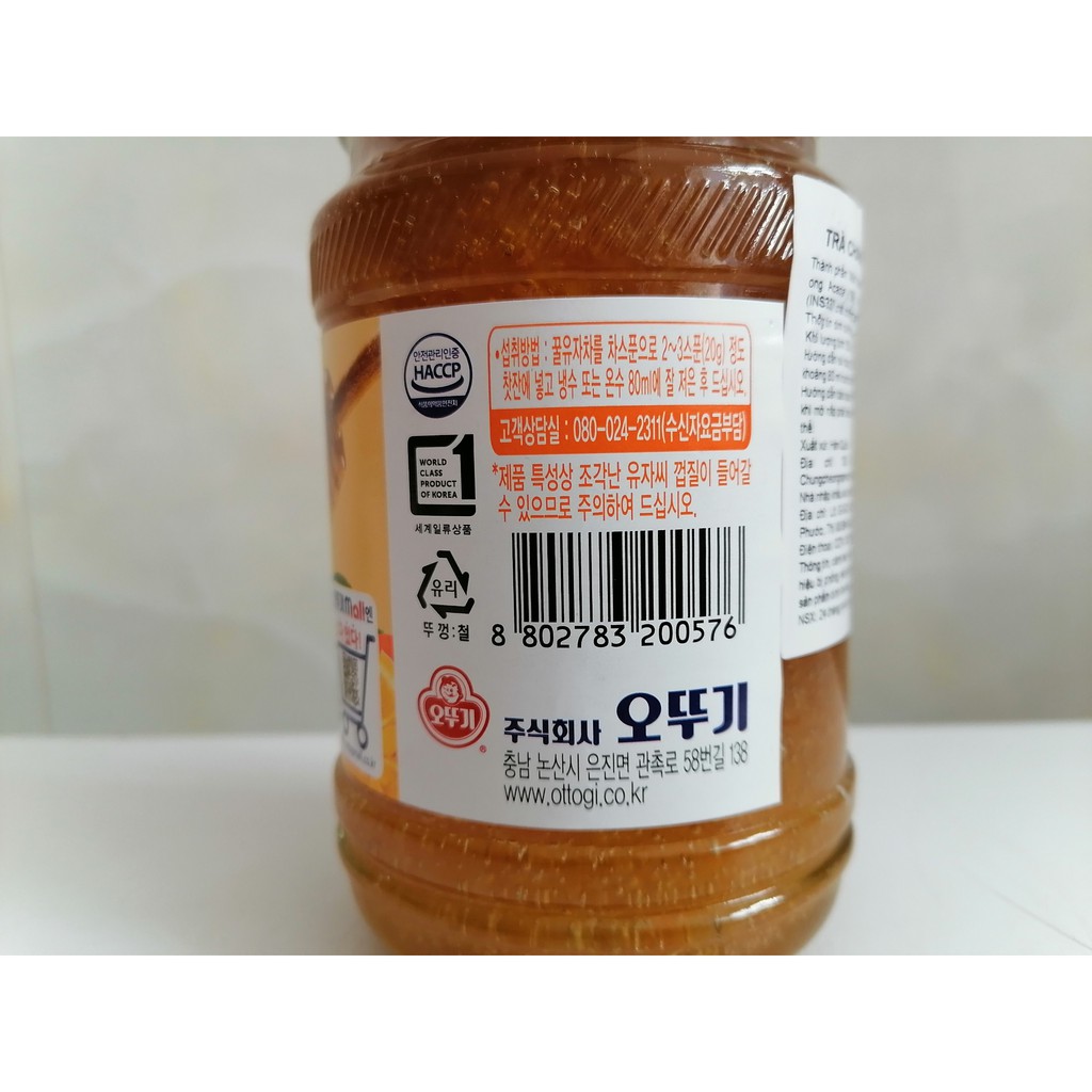 Trà chanh mật ong Hàn Quốc OTTOGI Honey Citron Tea 500g