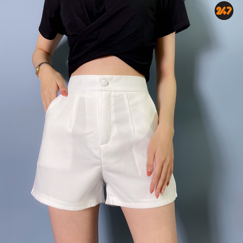 Quần sooc nữ cạp cao cúc bọc Short255