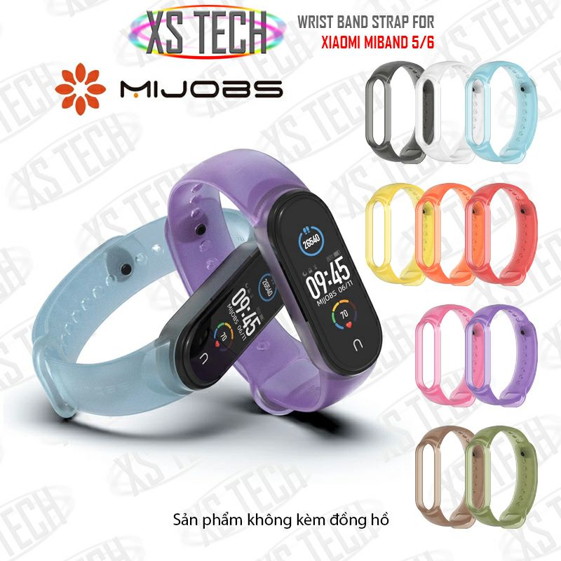 Dây đeo miband Mijobs trong suốt Xiaomi Miband 5 Xiaomi Miband 6