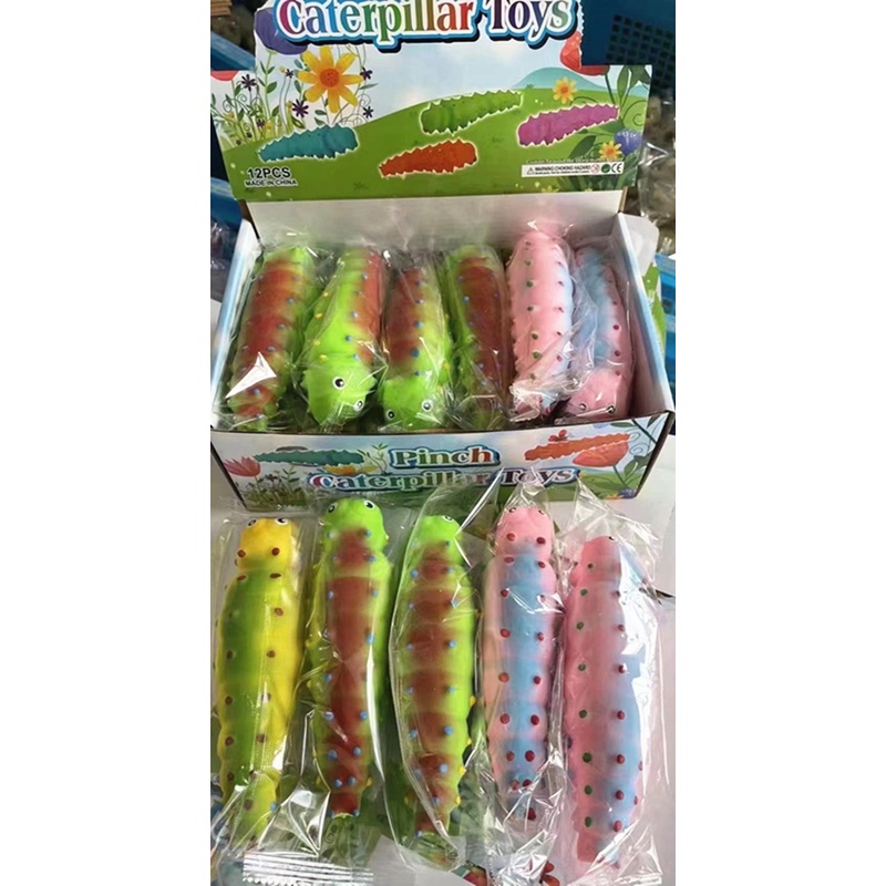 Squishy hình con SÂU BƯỚM Mochi mềm mịn dễ thương chân thực giảm stress co dãn đàn hồi ngộ nghĩnh bóp giải trí