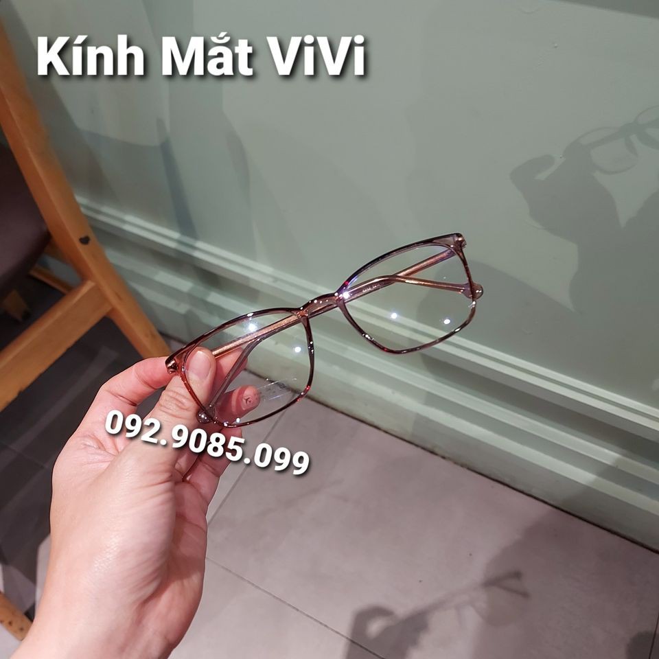 Gọng kính cận Nam Nữ dẻo cốt kim loại V8247 - siêu bền - Kính thời trang 0 độ hàn quốc + Nhận cắt cận viễn loạn